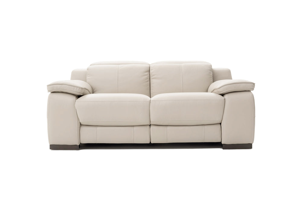 Valencia Ellie Top Grain Leather Loveseat Sofa, Beige