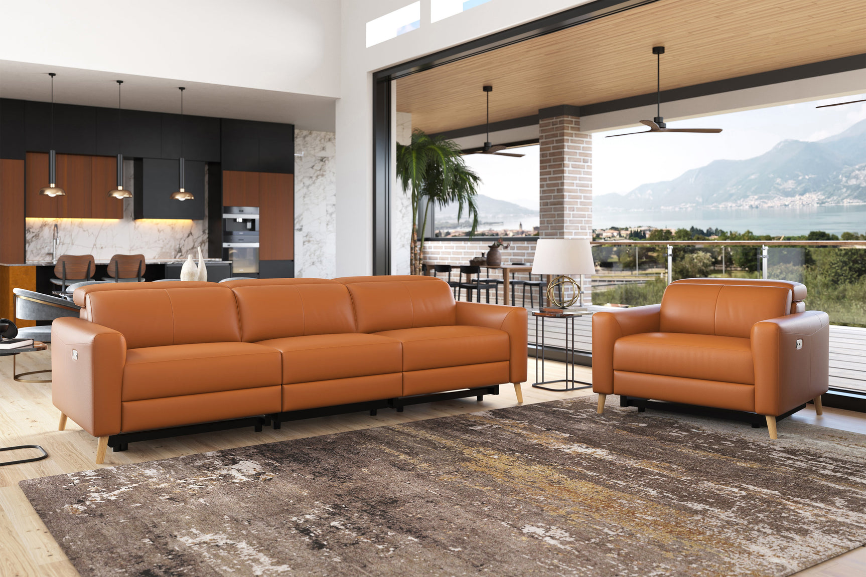 Elodie Leather Recliner Chair