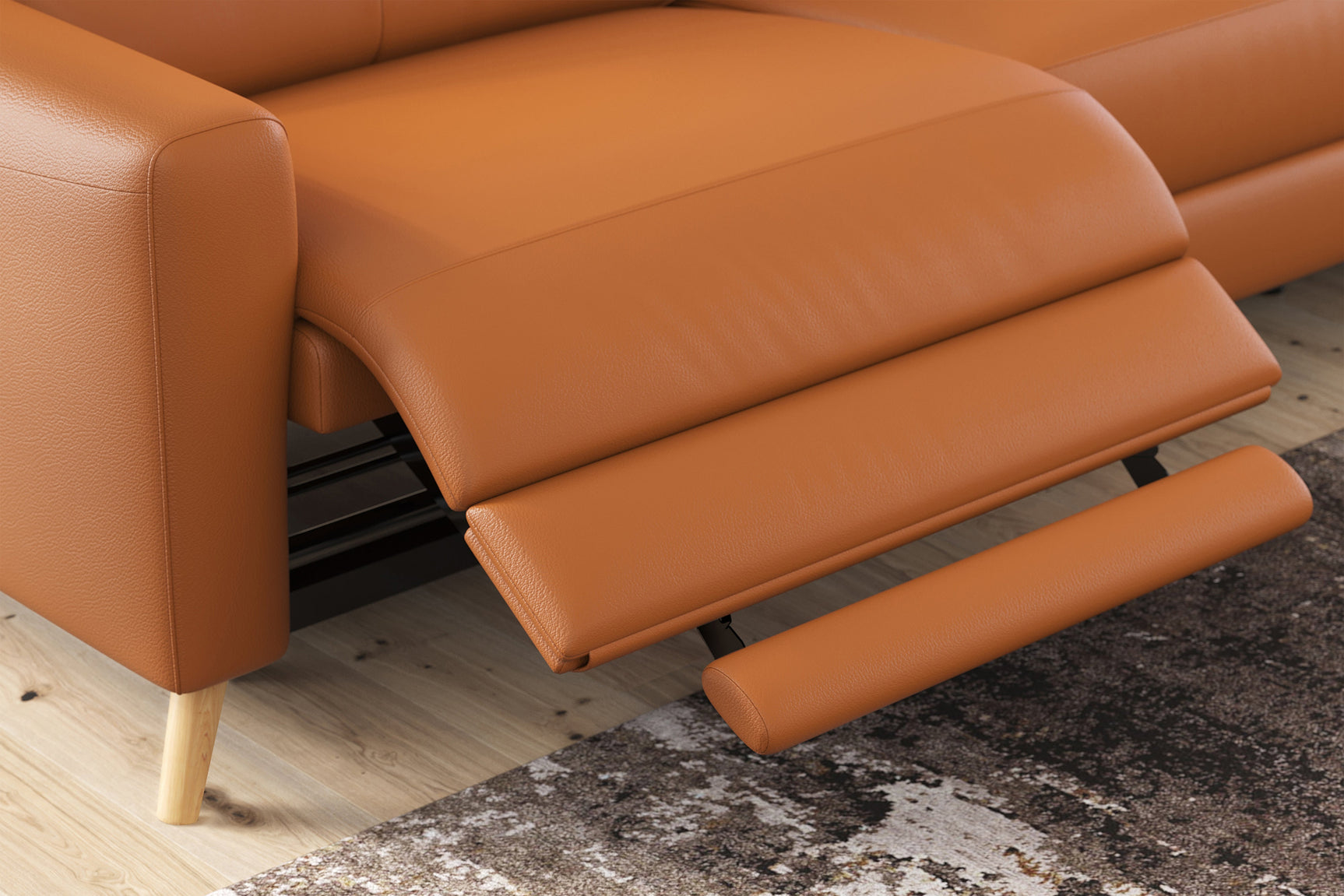 Elodie Leather Dual Recliner Sofa