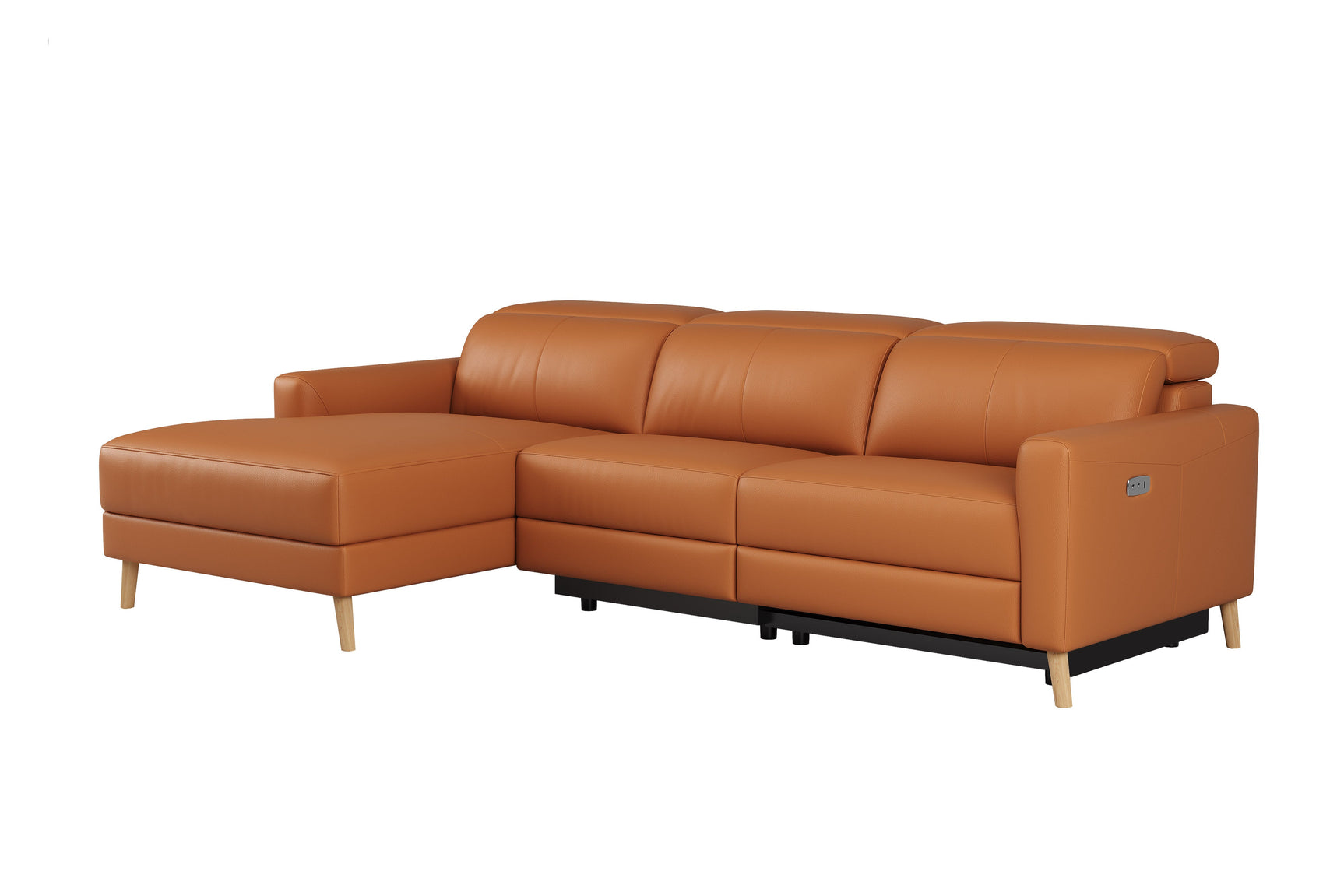 Elodie Leather Recliner Sectional Sofa