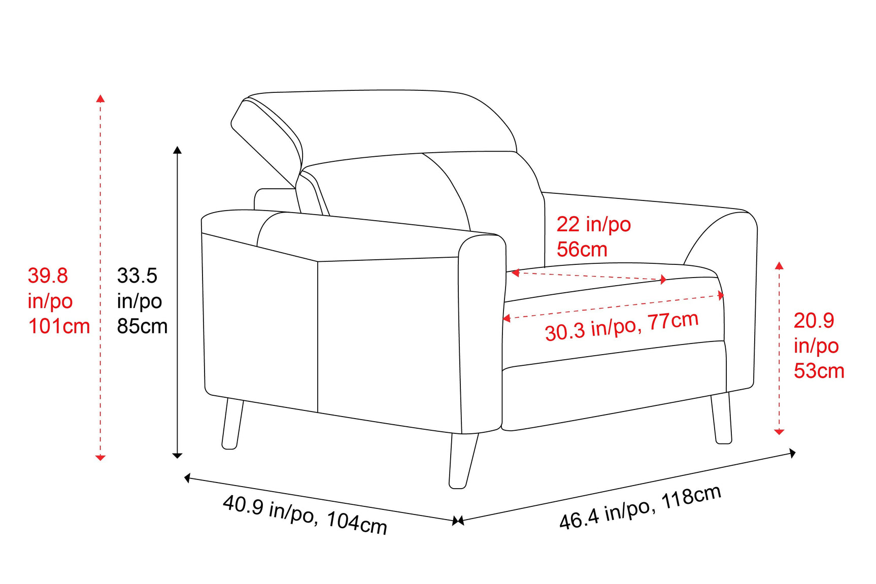 Elodie Leather Accent Chair