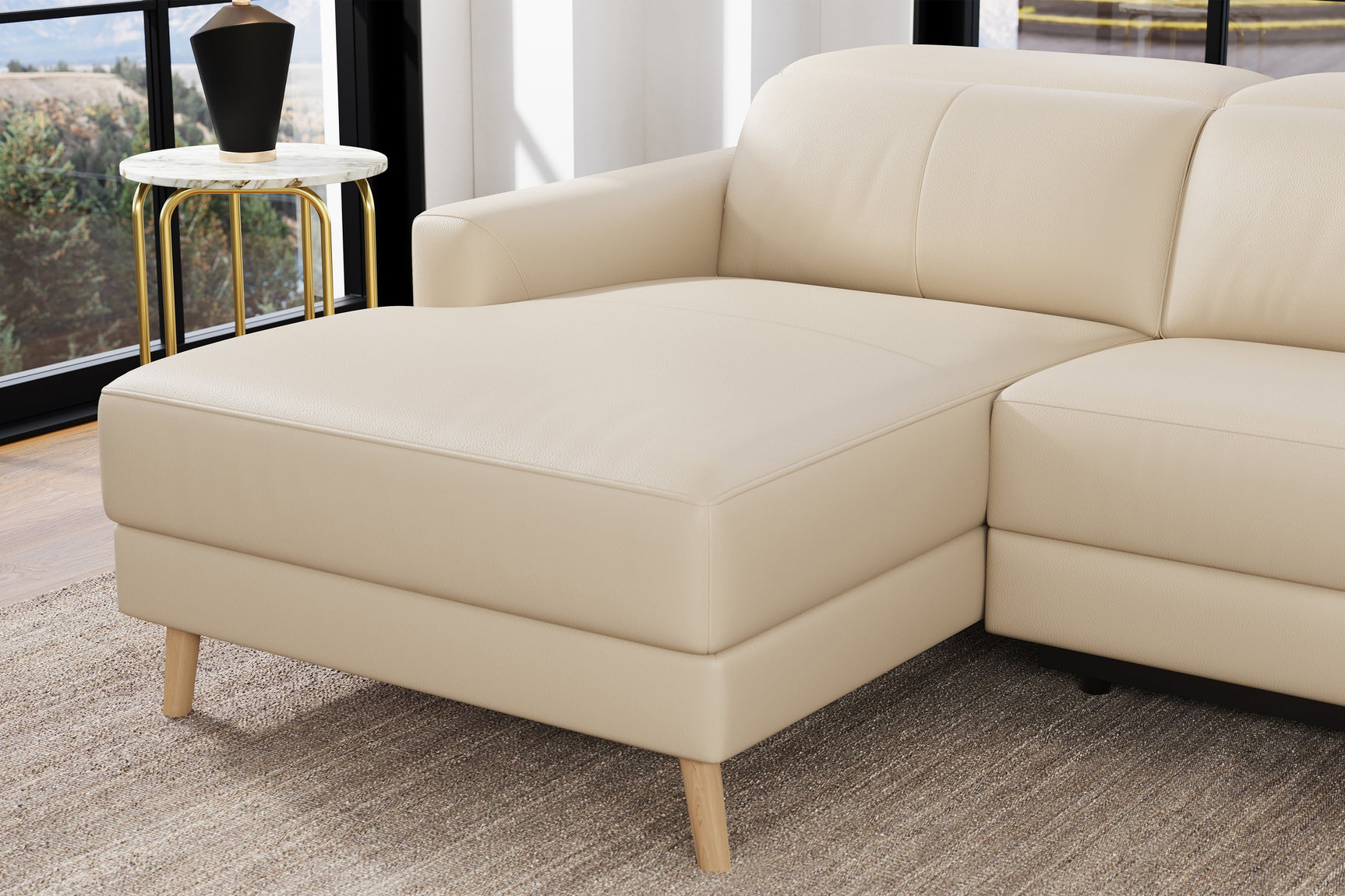 Elodie Leather Recliner Sectional Sofa