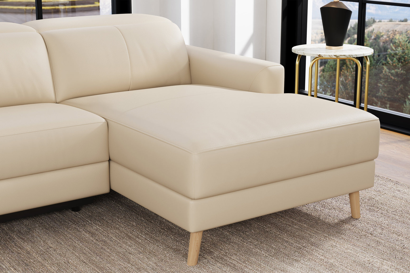 Elodie Leather Recliner Sectional Sofa