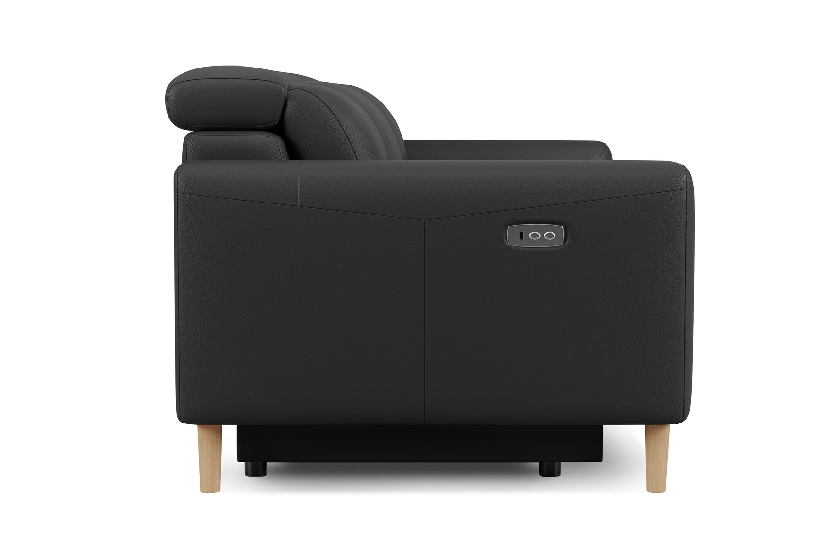 Elodie Leather Dual Recliner Sofa with Console