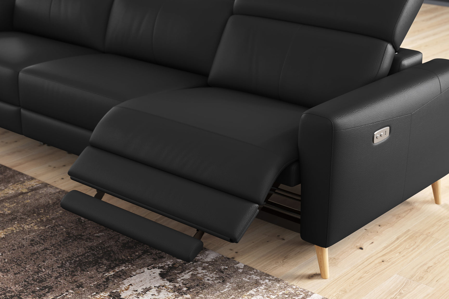 Elodie Leather Recliner Sectional Sofa