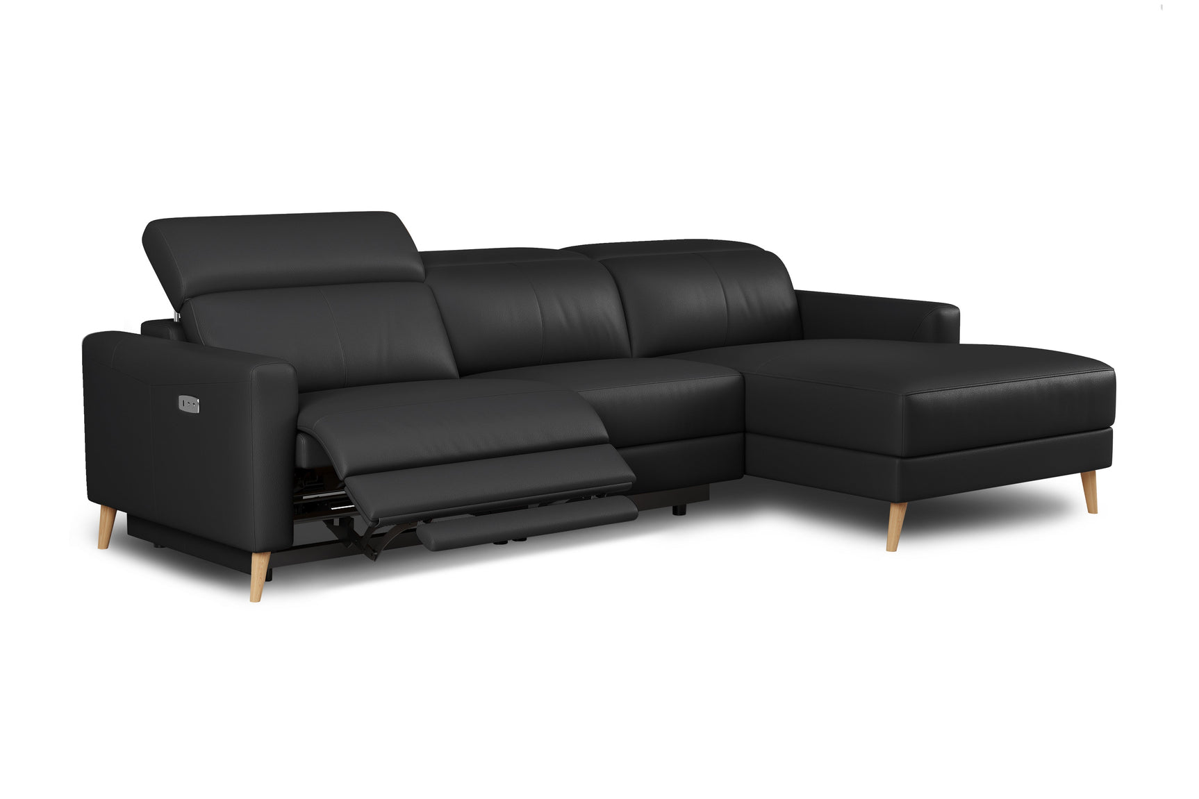 Elodie Leather Recliner Sectional Sofa