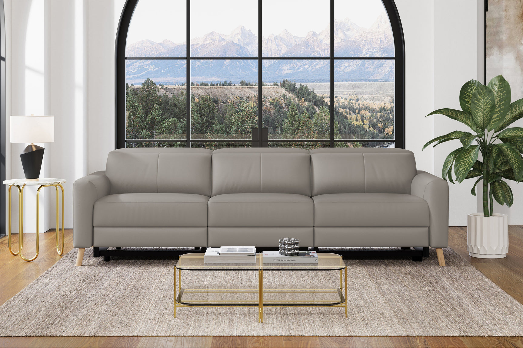 Elodie Leather Dual Recliner Sofa