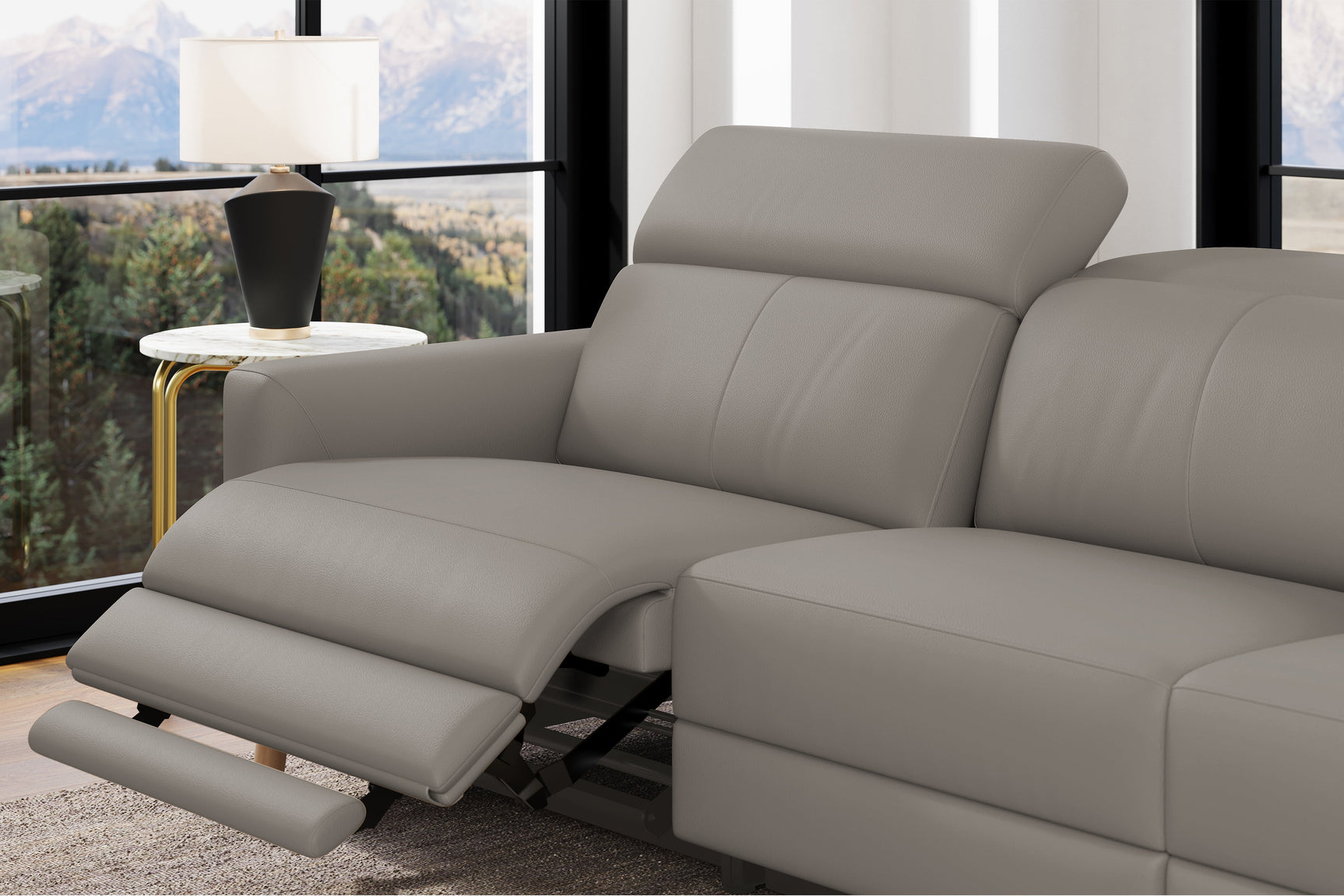 Elodie Leather Dual Recliner Sofa