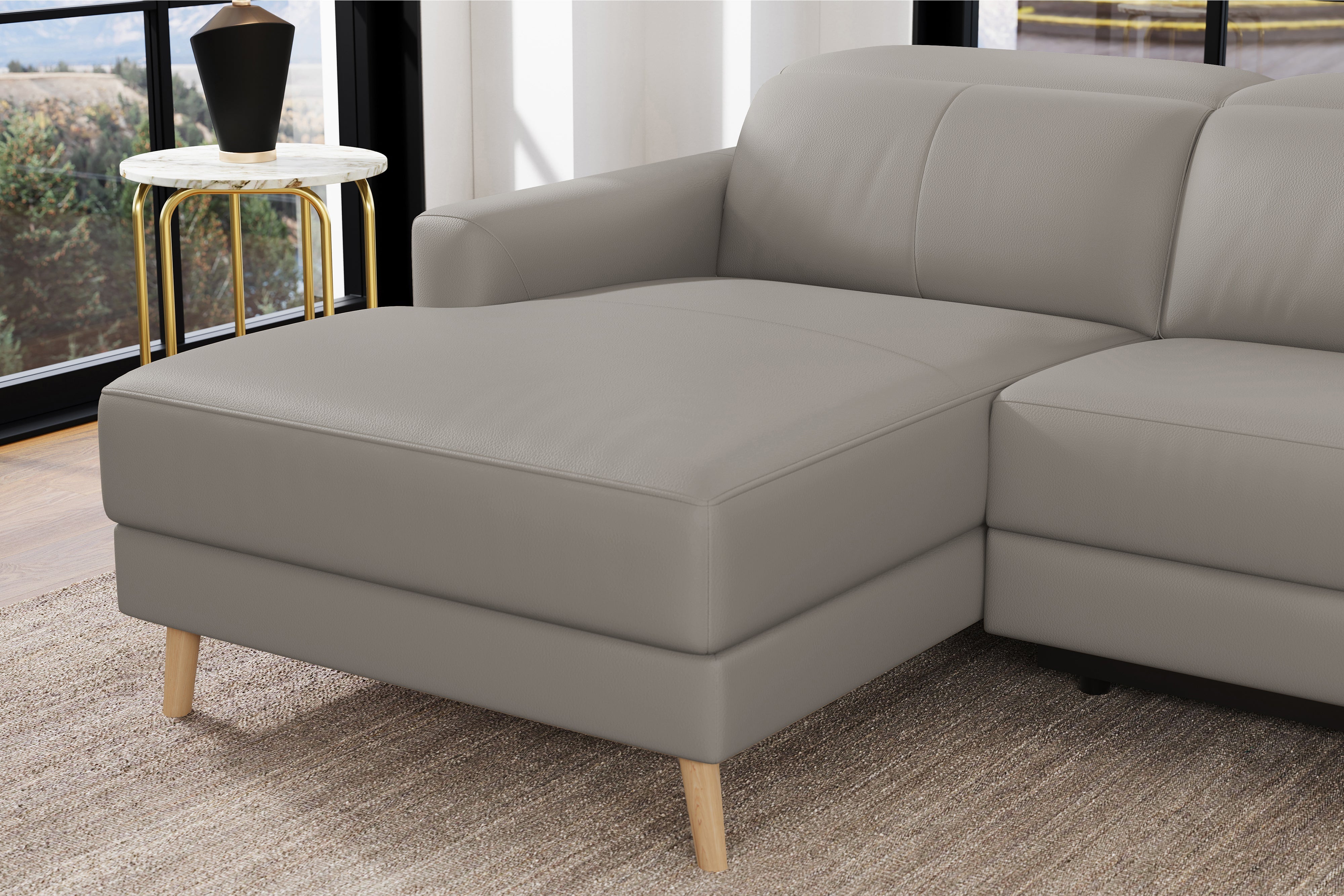 Elodie Leather Recliner Sectional Sofa