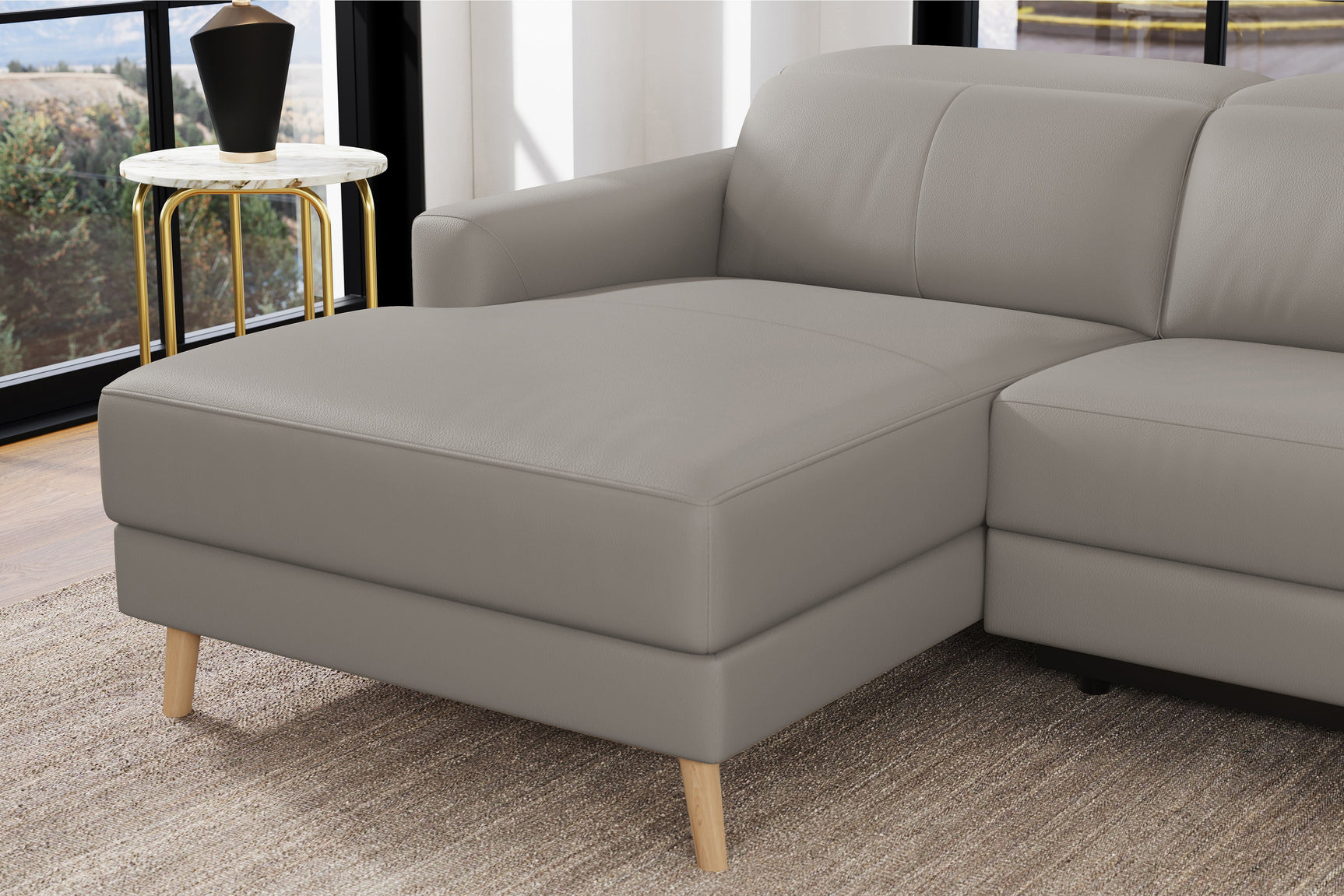 Elodie Leather Recliner Sectional Sofa