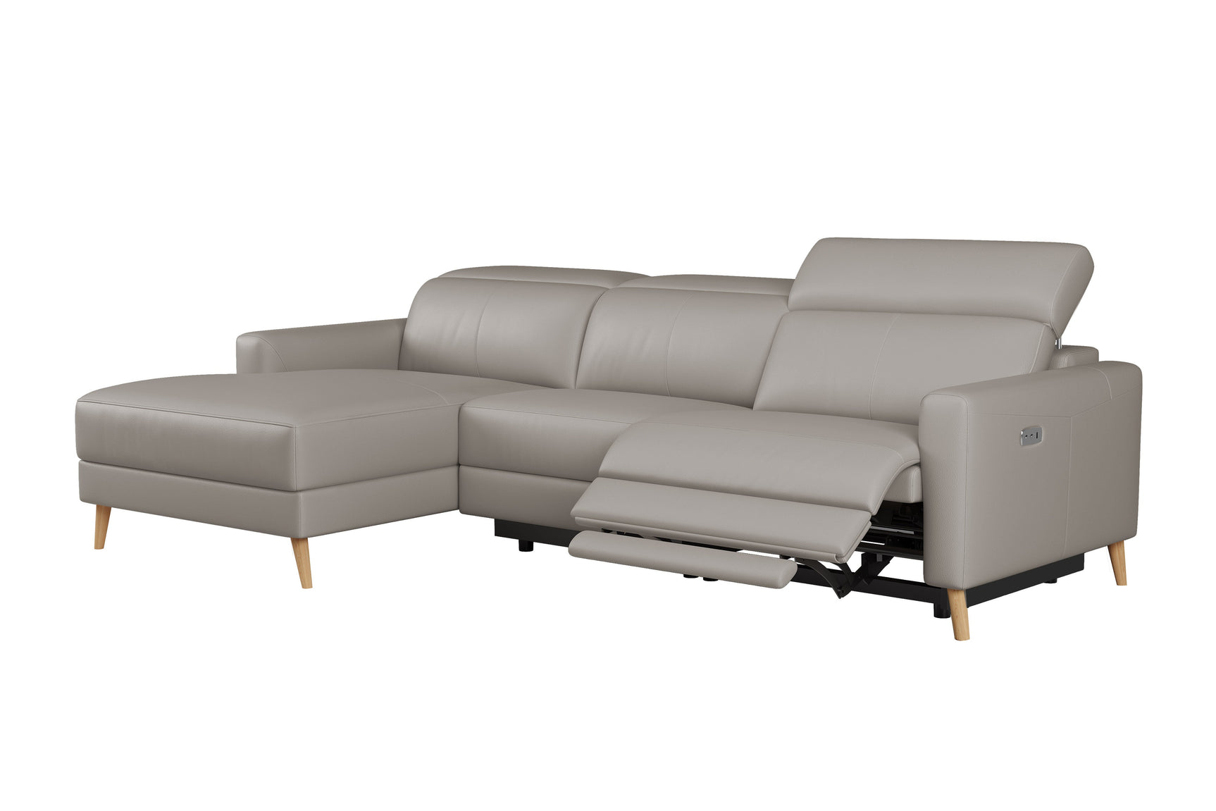Elodie Leather Recliner Sectional Sofa