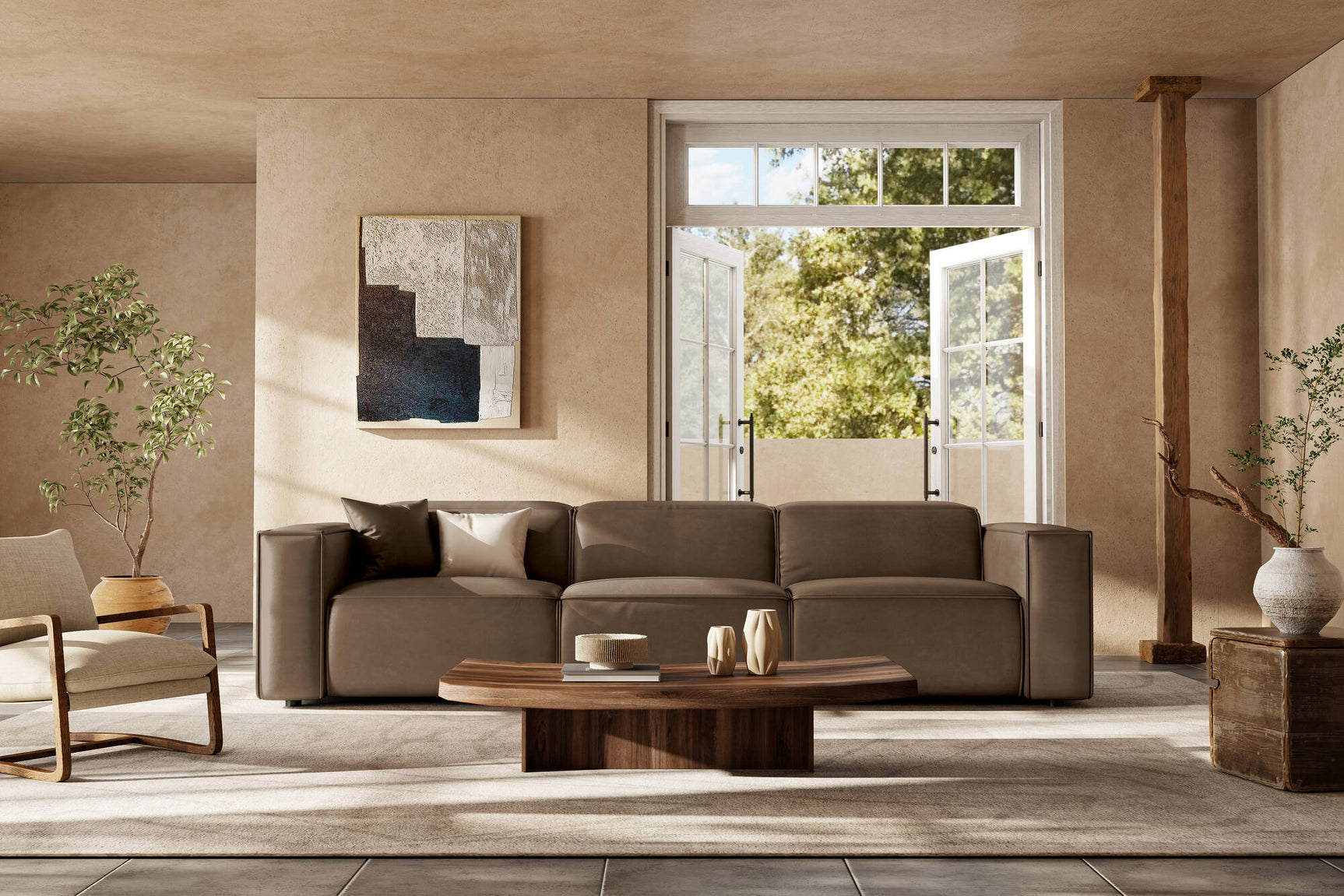 Emery Leather Recliner Sofa