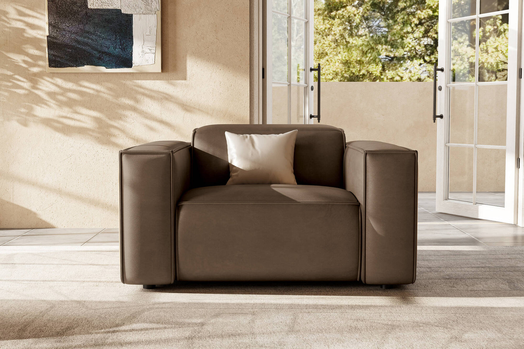 Emery Leather Recliner Accent Chair