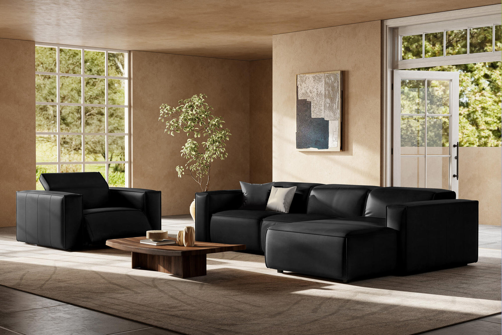 Emery Leather Recliner Accent Chair