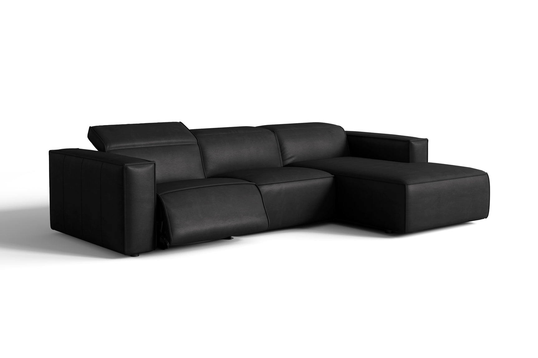 Emery Leather Recliner Sectional Sofa