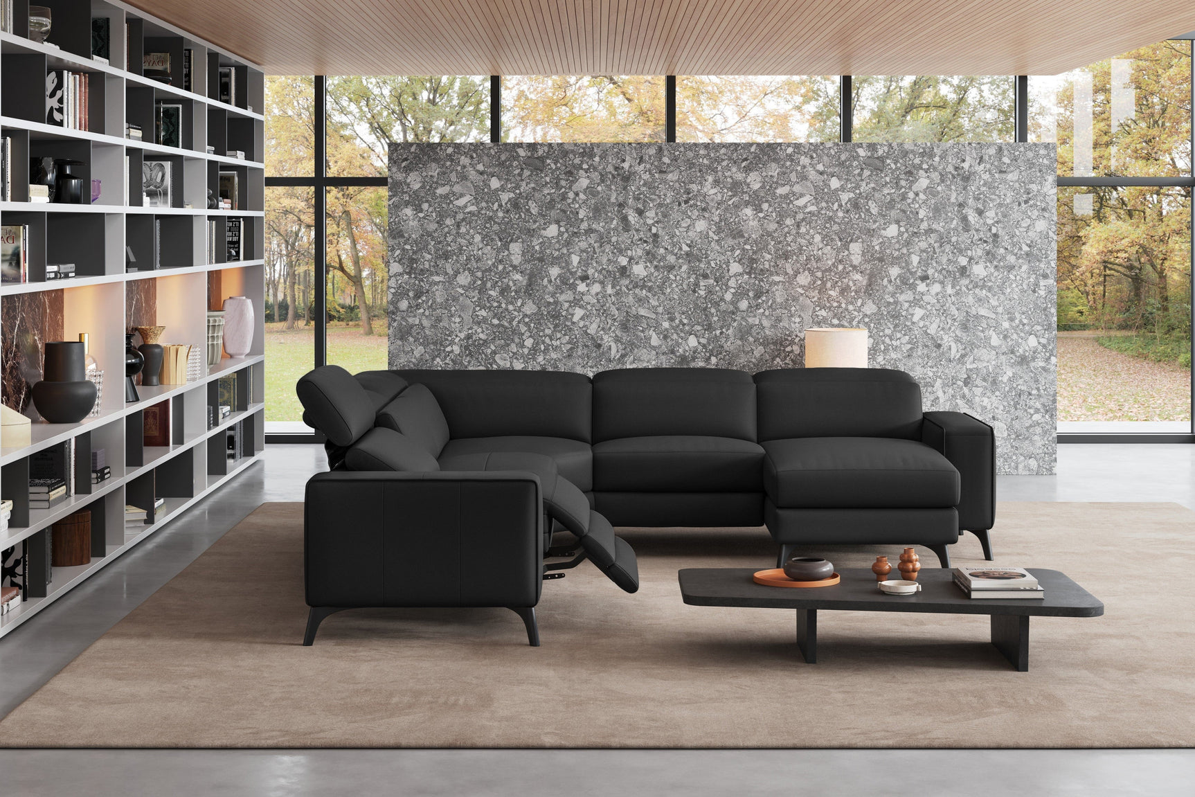 Esther Leather Corner Recliner Sectional Sofa