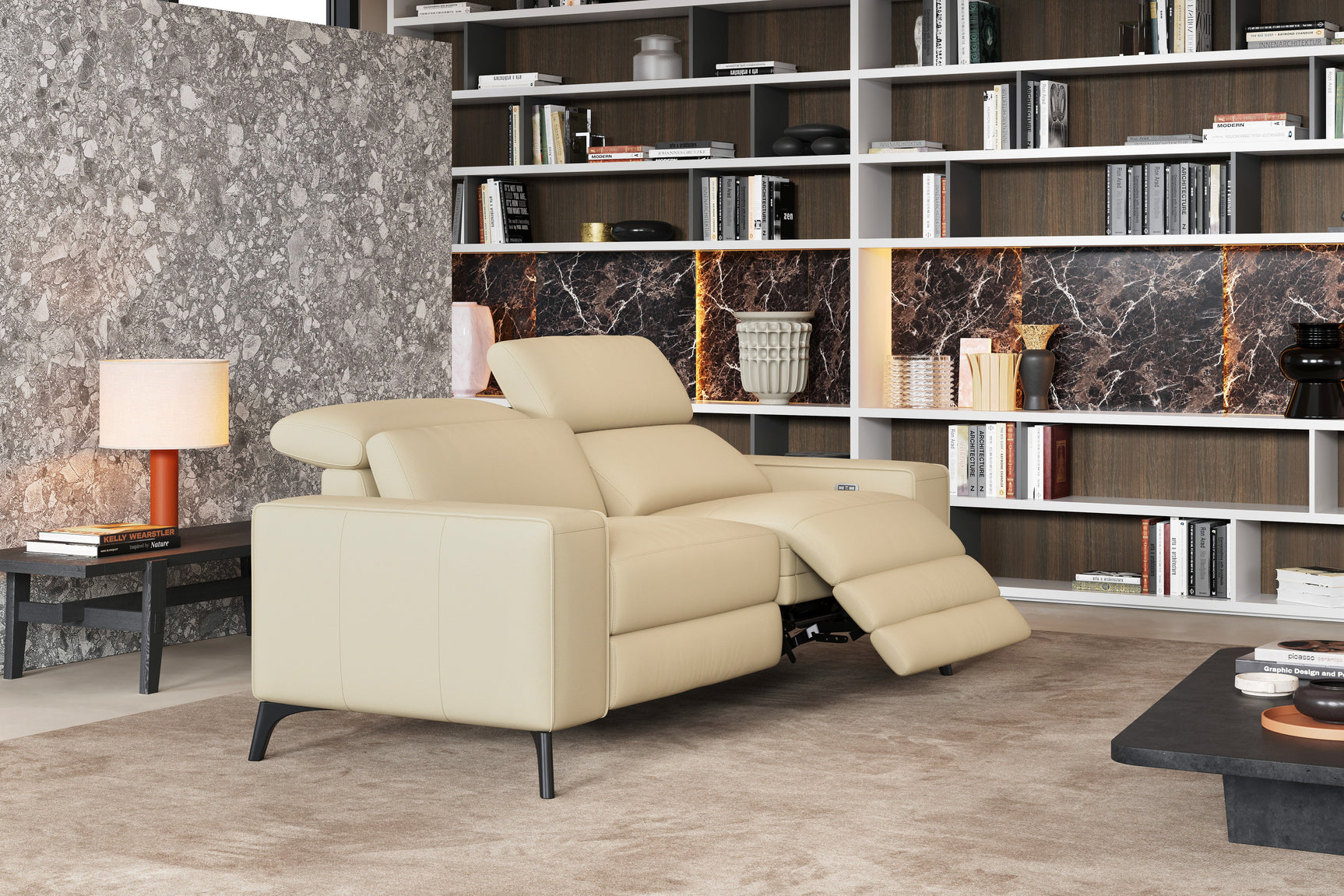 Esther Leather Dual Recliner Sofa