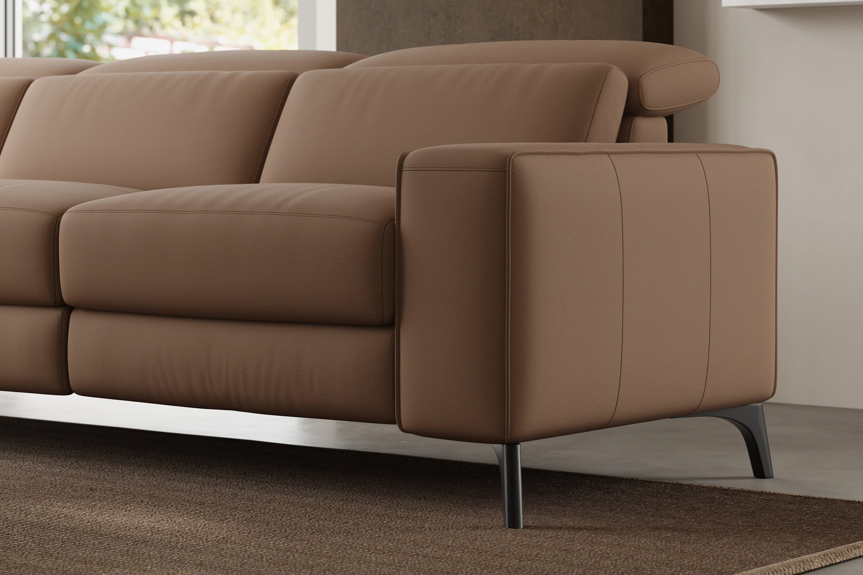 Esther Leather Recliner Sectional Sofa