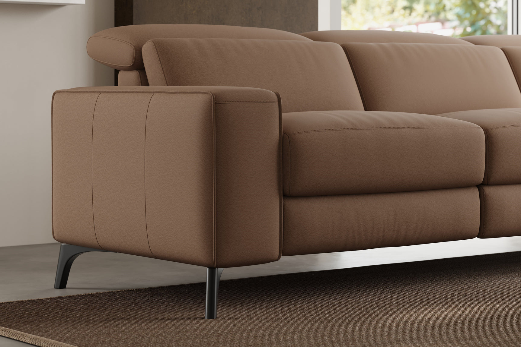 Esther Leather Recliner Sectional Sofa