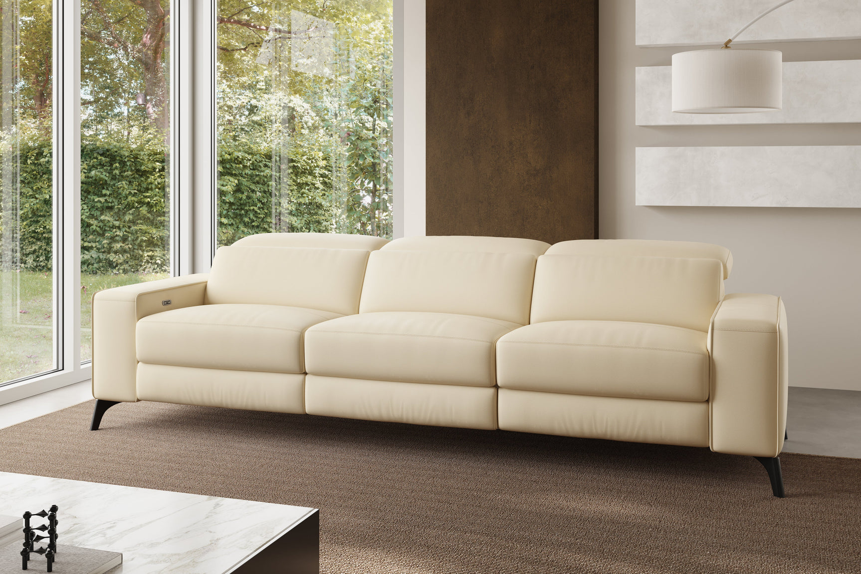 Esther Leather Dual Recliner Sofa