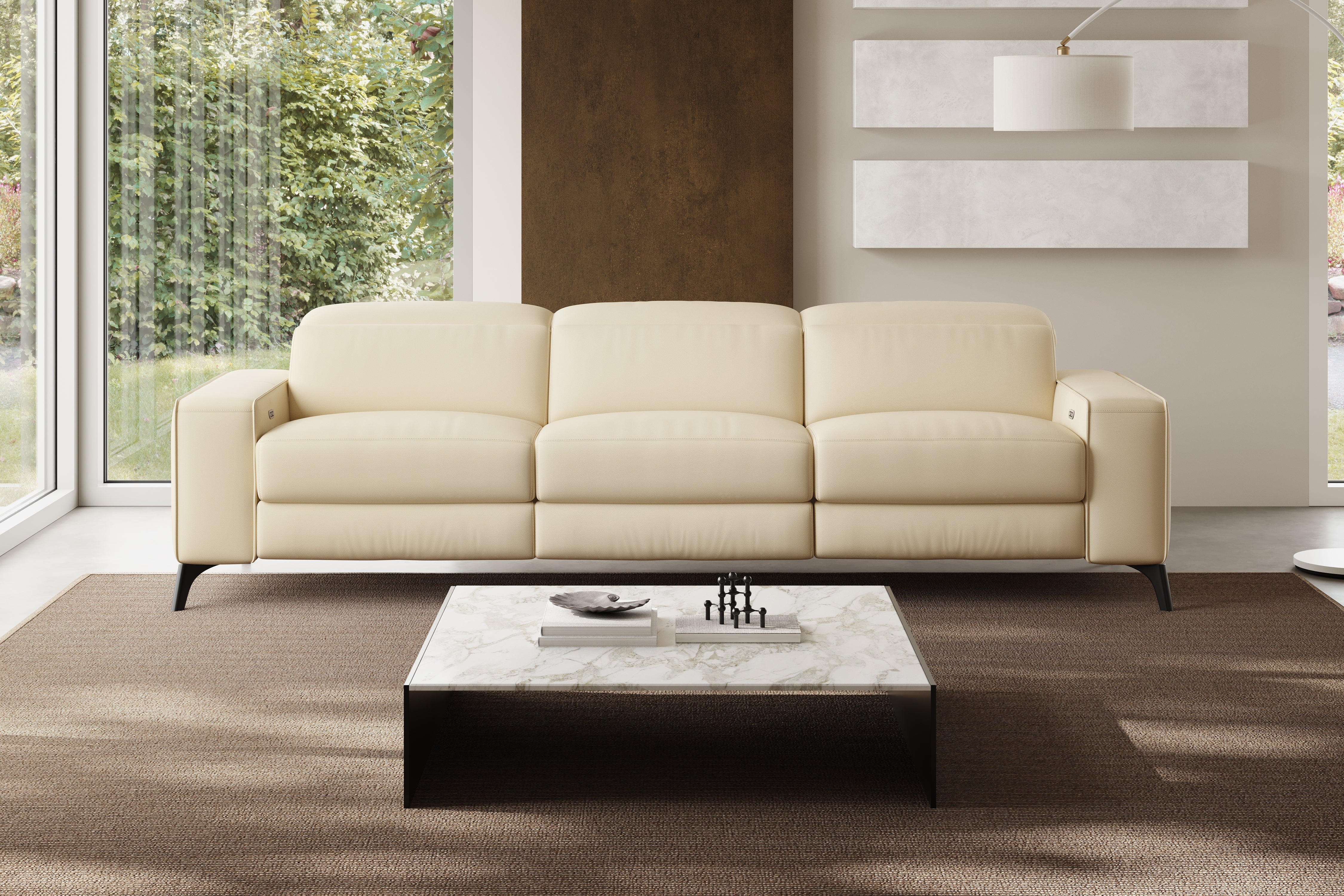 Esther Leather Dual Recliner Sofa