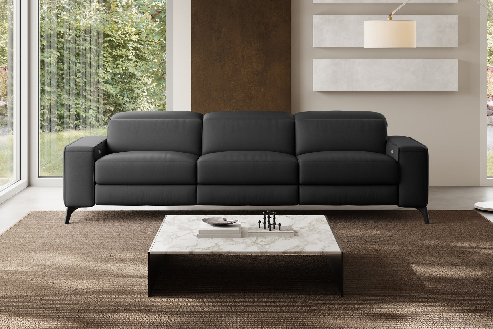 Esther Leather Dual Recliner Sofa