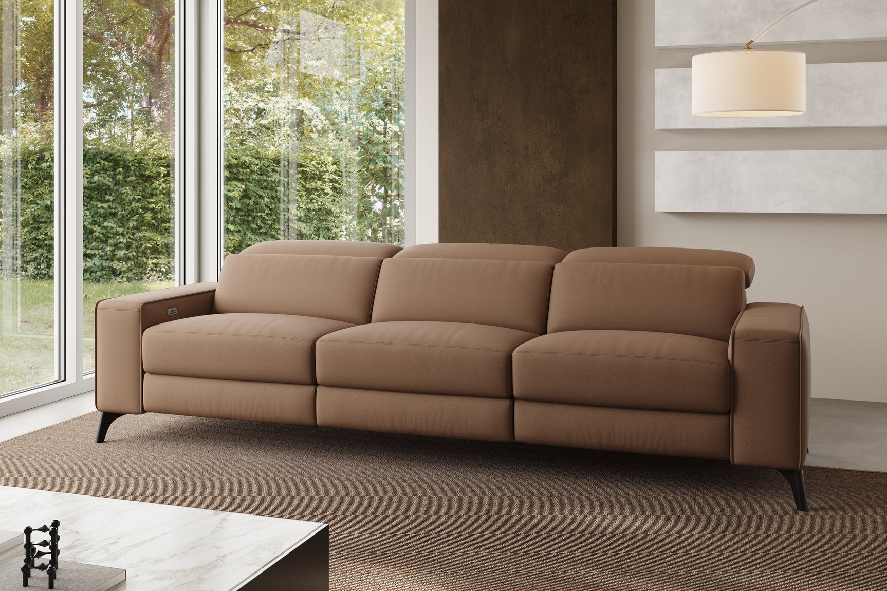 Esther Leather Dual Recliner Sofa