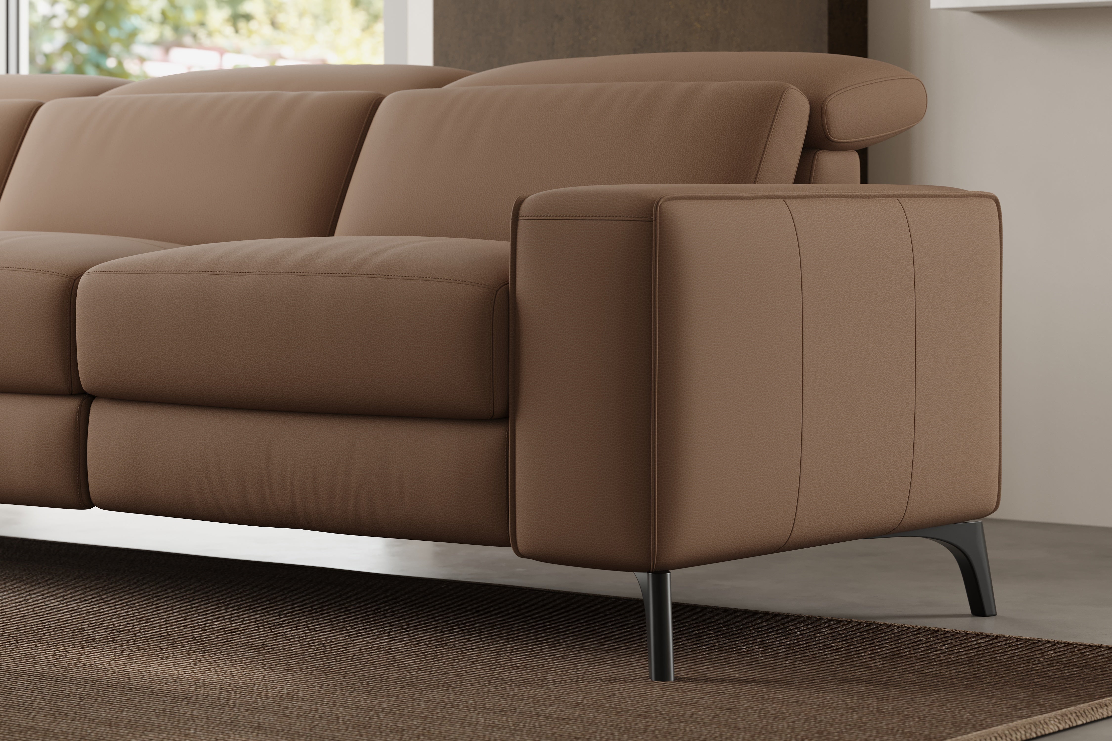 Esther Leather Dual Recliner Sofa