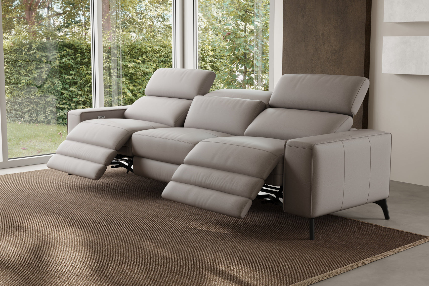 Esther Leather Dual Recliner Sofa