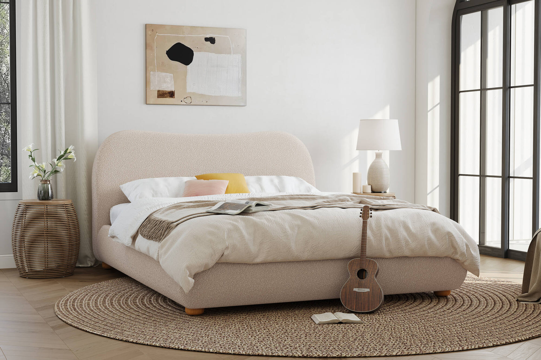 Etta Fabric Upholstered Bed Frame