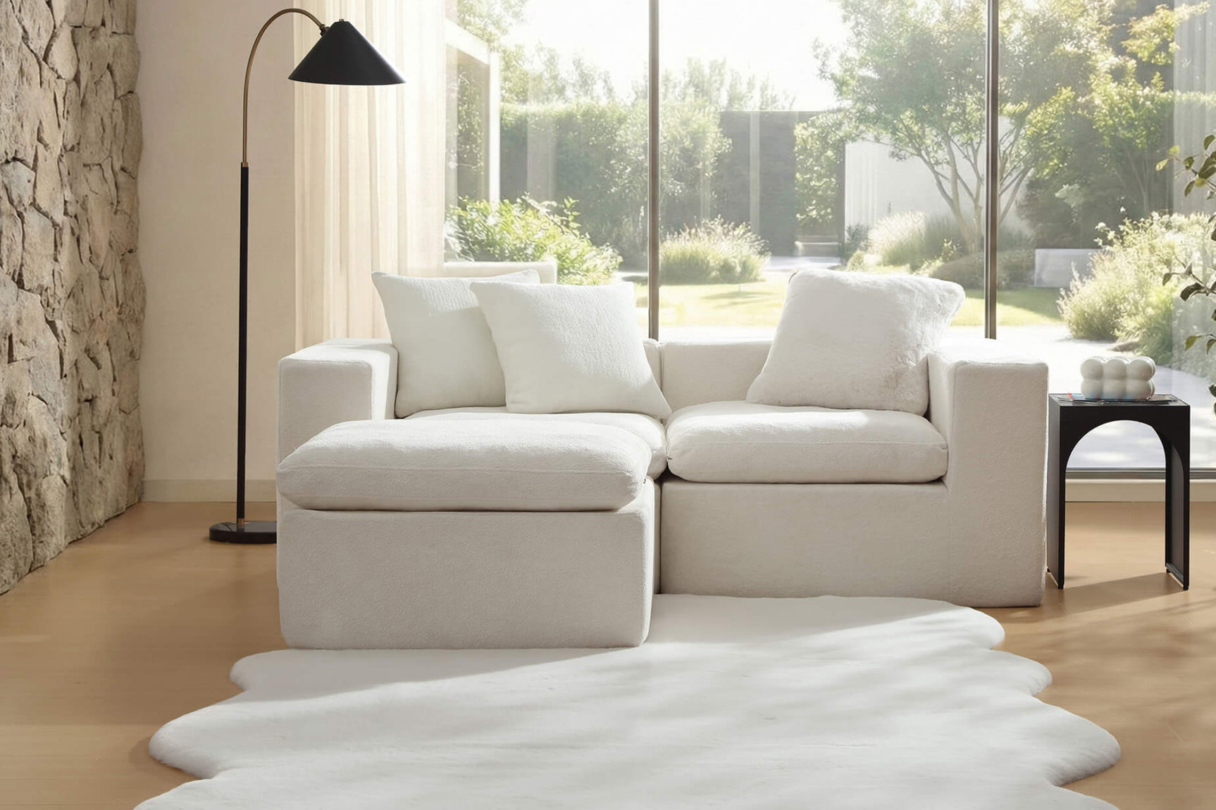 Faux Fur Throw Pillow