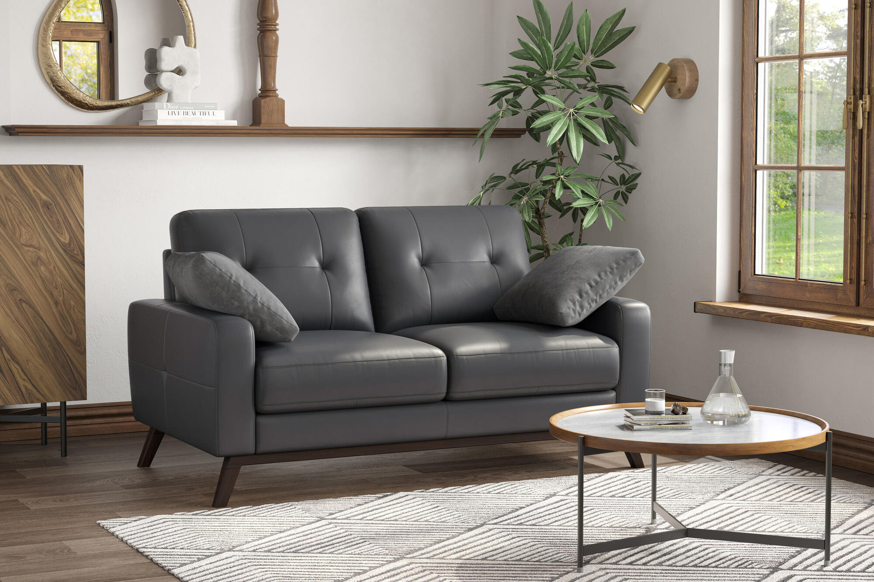 Francesca Leather Sofa