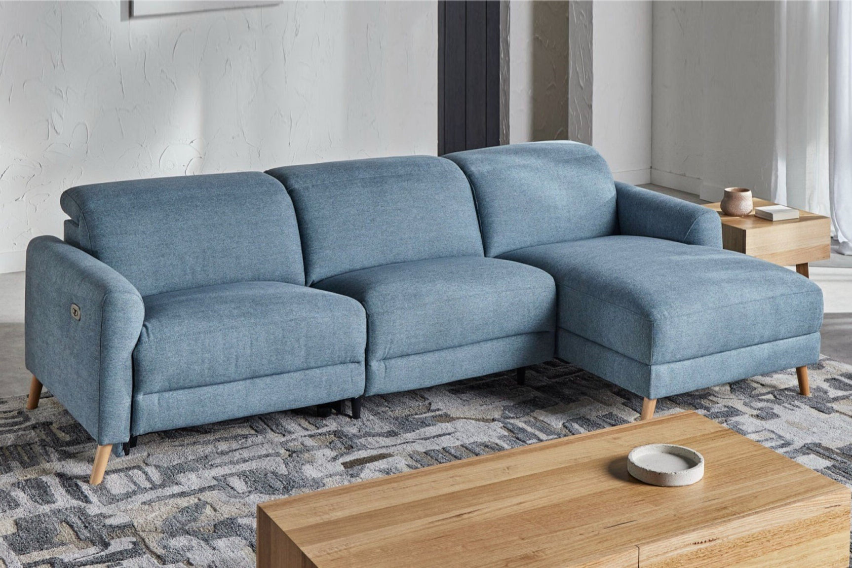Freya Fabric Recliner Sectional Sofa