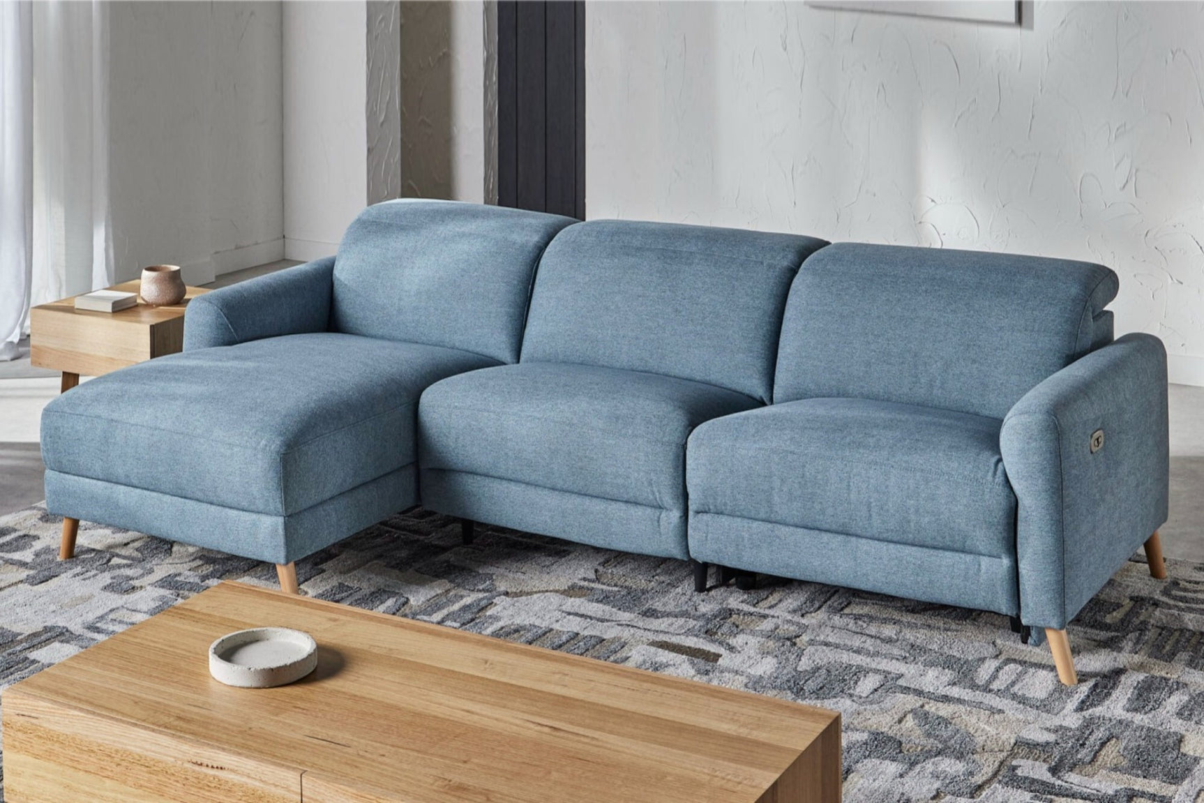 Freya Fabric Recliner Sectional Sofa