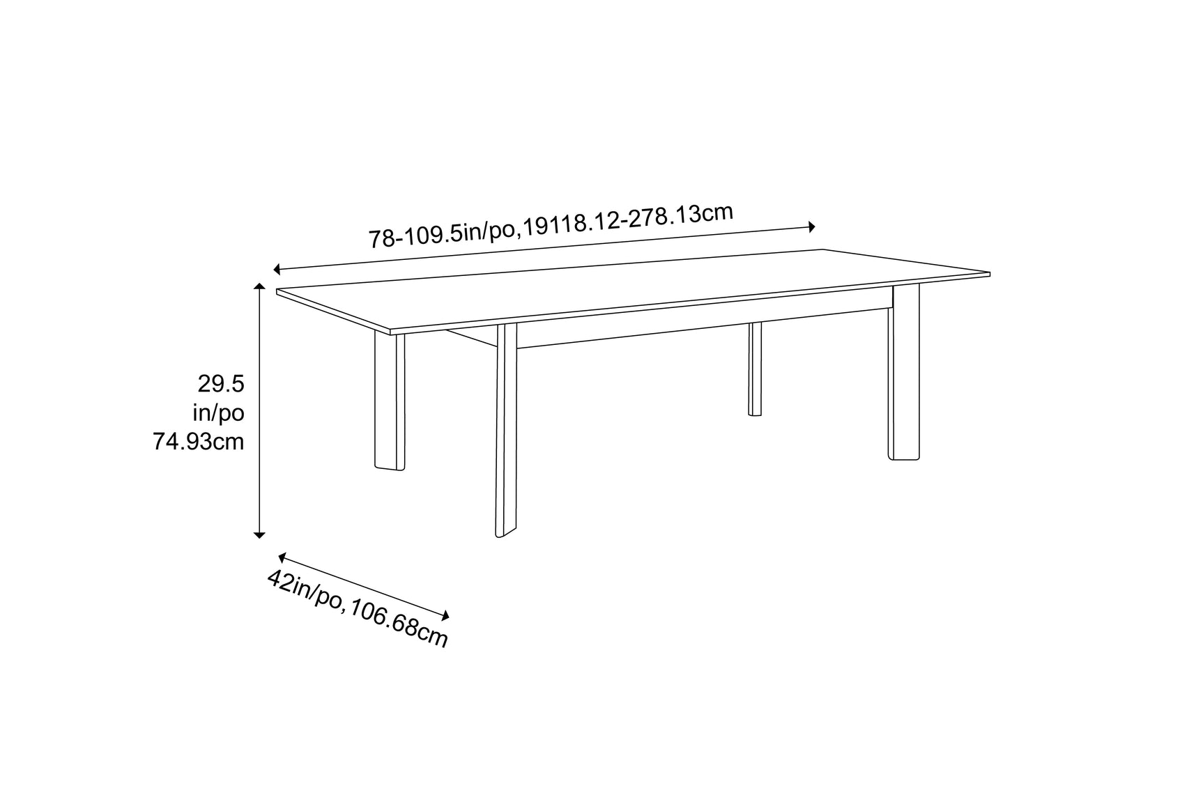 Hudson Extendable Bamboo Dining Table