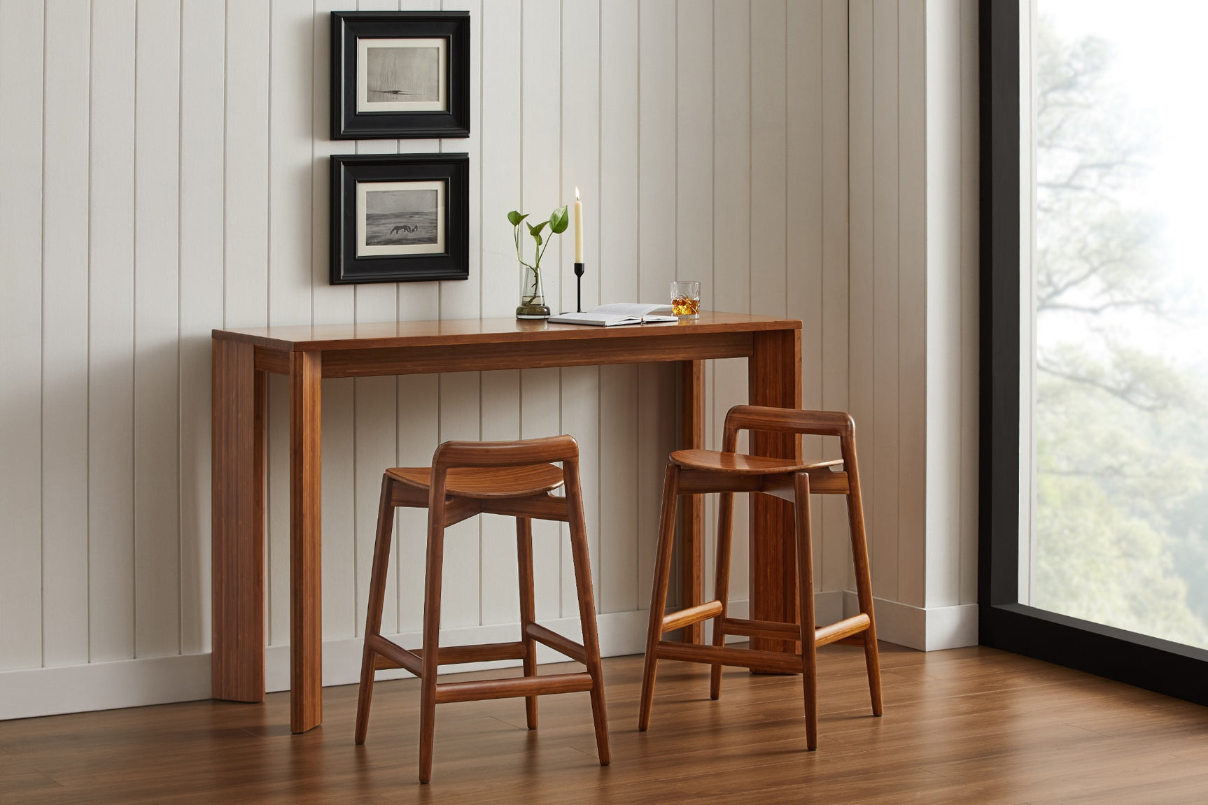 Linna Solid Bamboo Stool