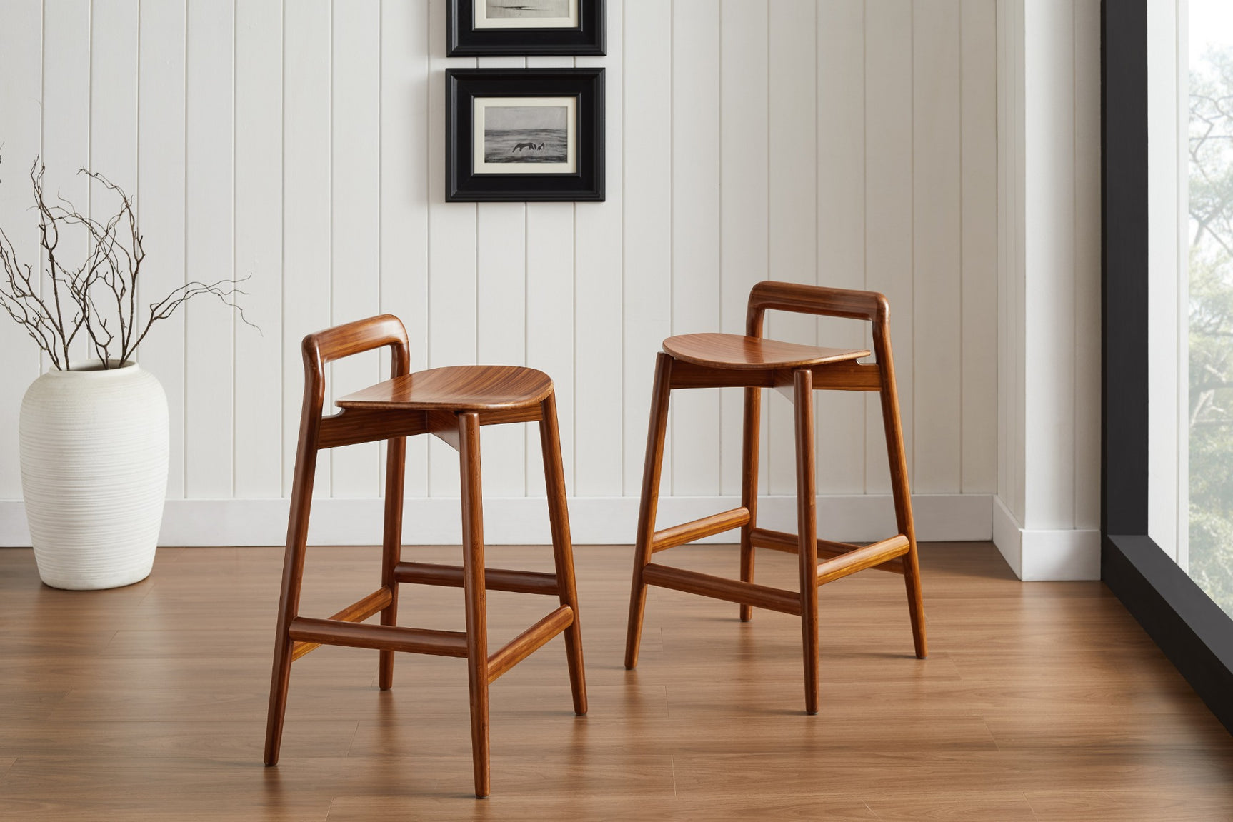 Linna Solid Bamboo Stool