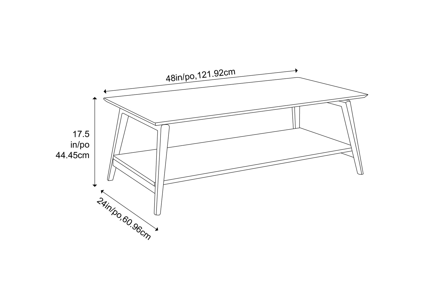 Antares Solid Bamboo Coffee Table