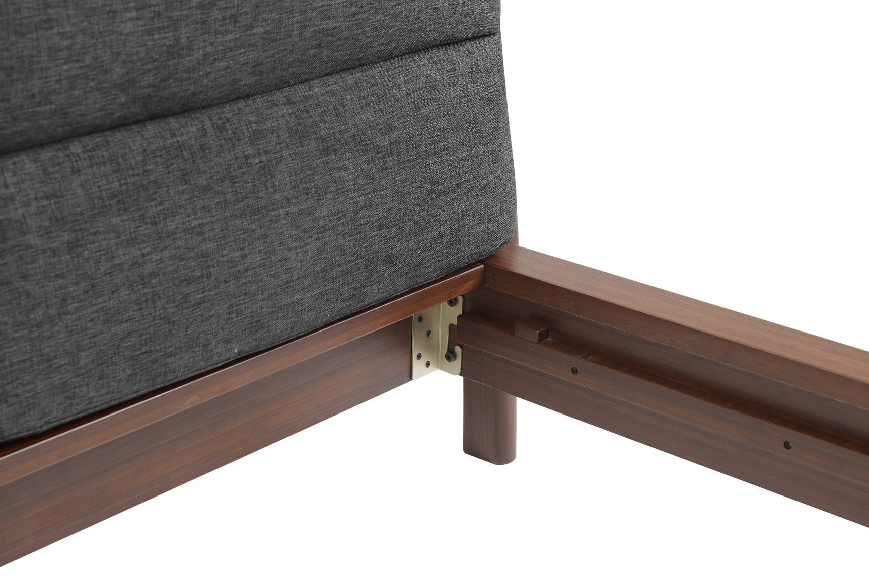 Park Avenue Fabric Upholstered Bamboo Bed Frame