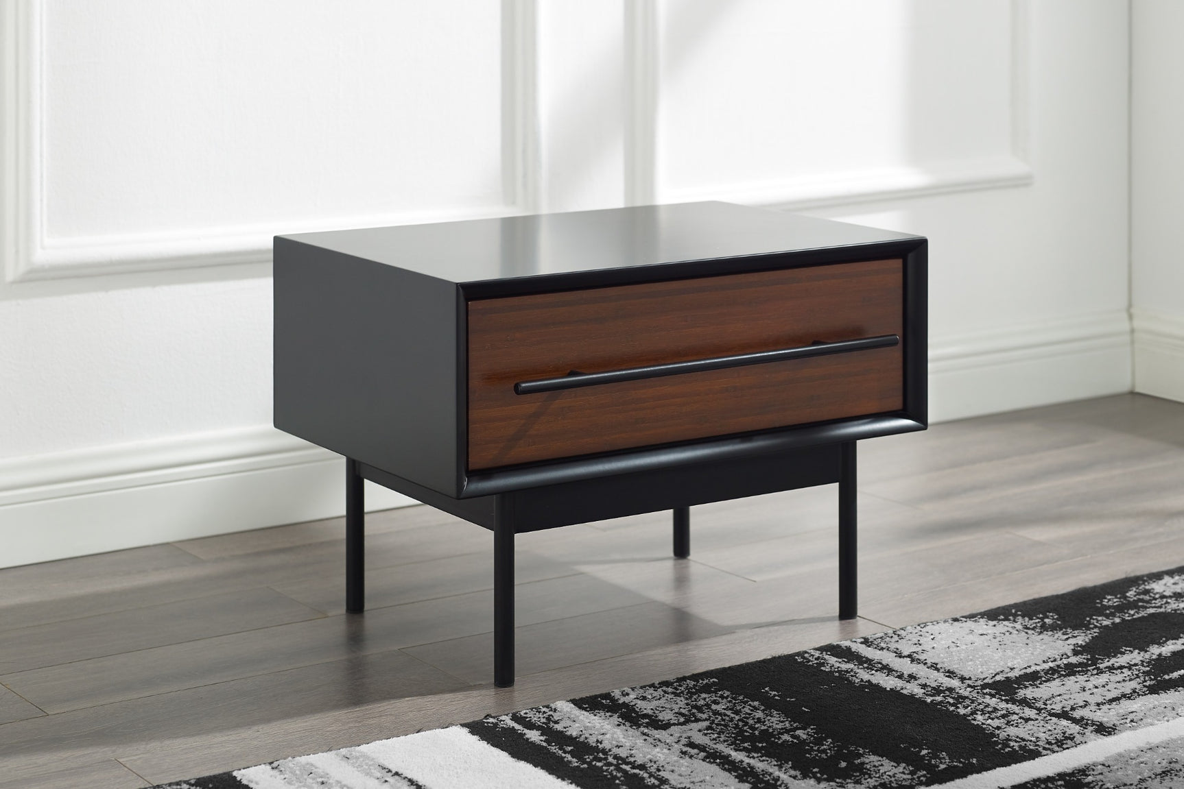 Park Avenue Solid Moso Bamboo 1 Drawer Nightstand