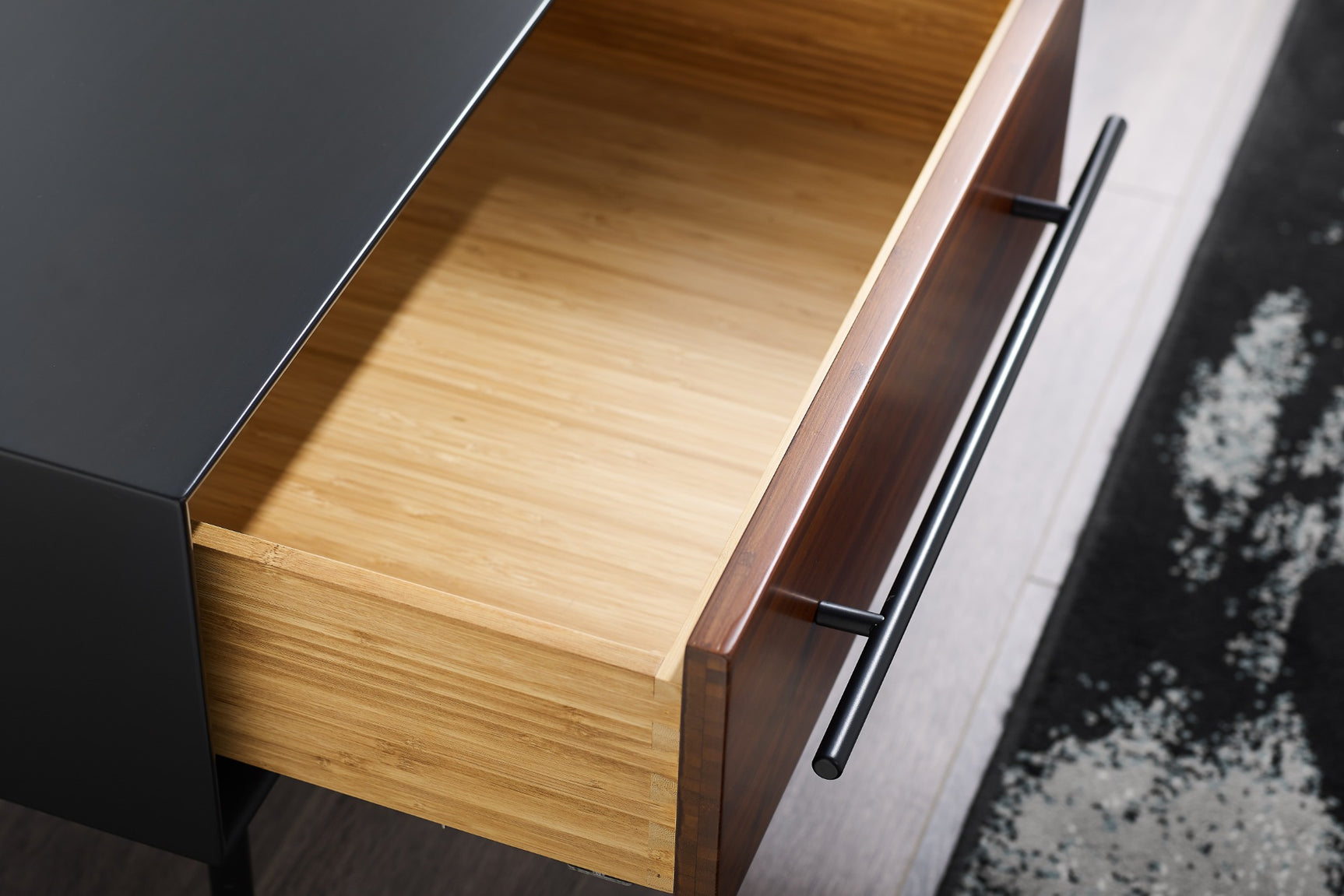 Park Avenue Solid Moso Bamboo 1 Drawer Nightstand