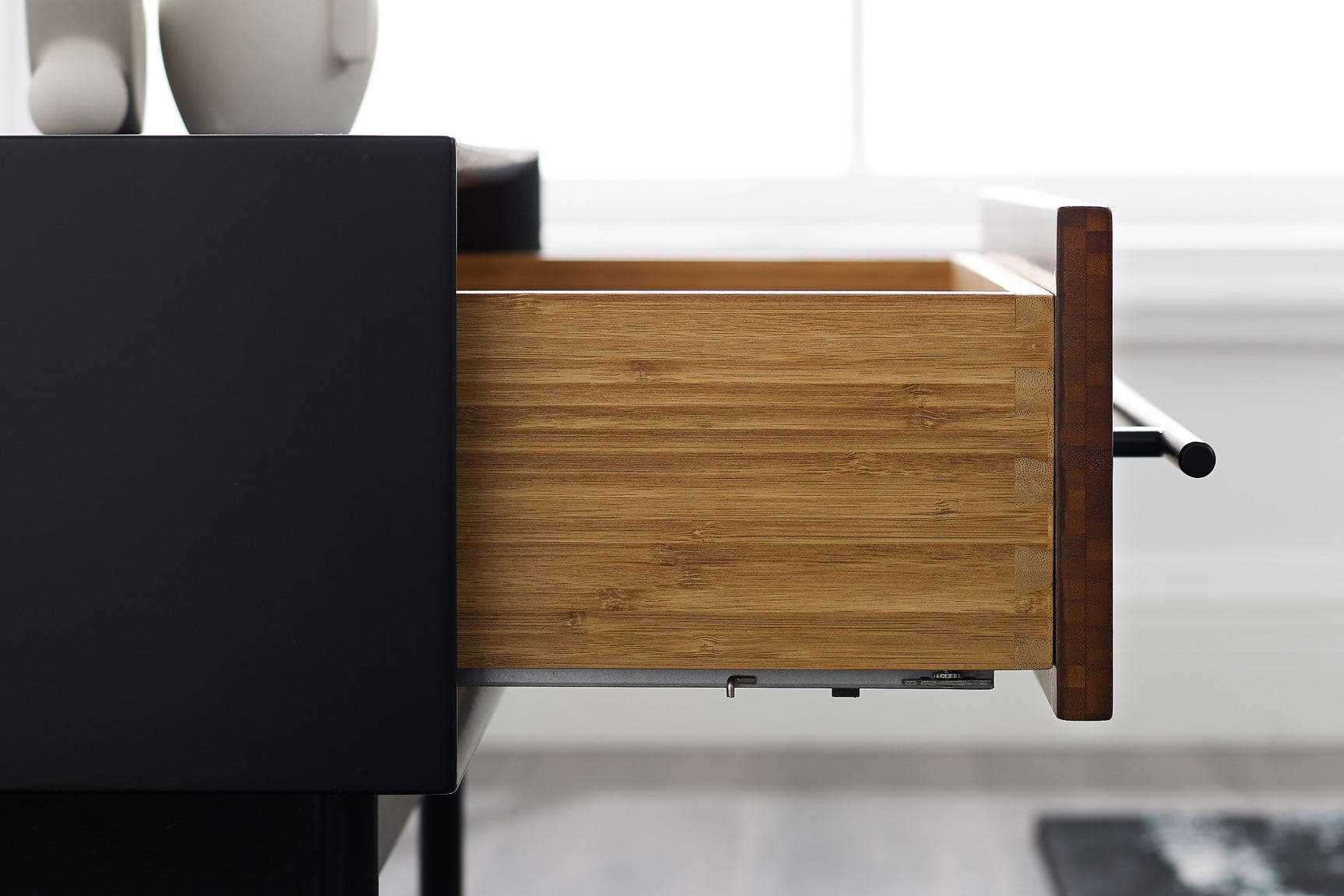 Park Avenue Solid Moso Bamboo 1 Drawer Nightstand