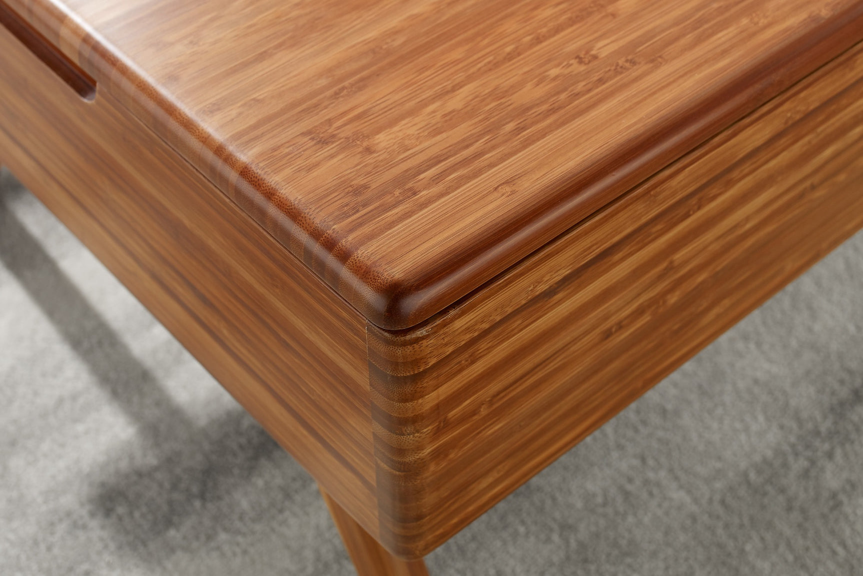 Rhody Solid Moso Bamboo Lift-Top Storage Coffee Table