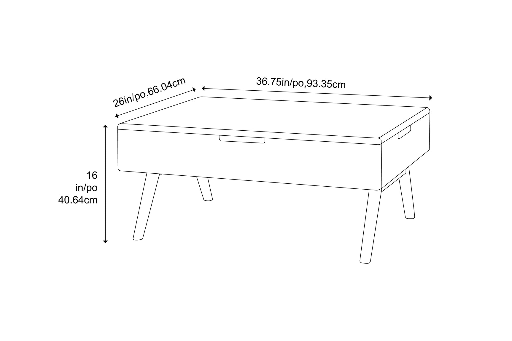 Rhody Solid Moso Bamboo Lift-Top Storage Coffee Table