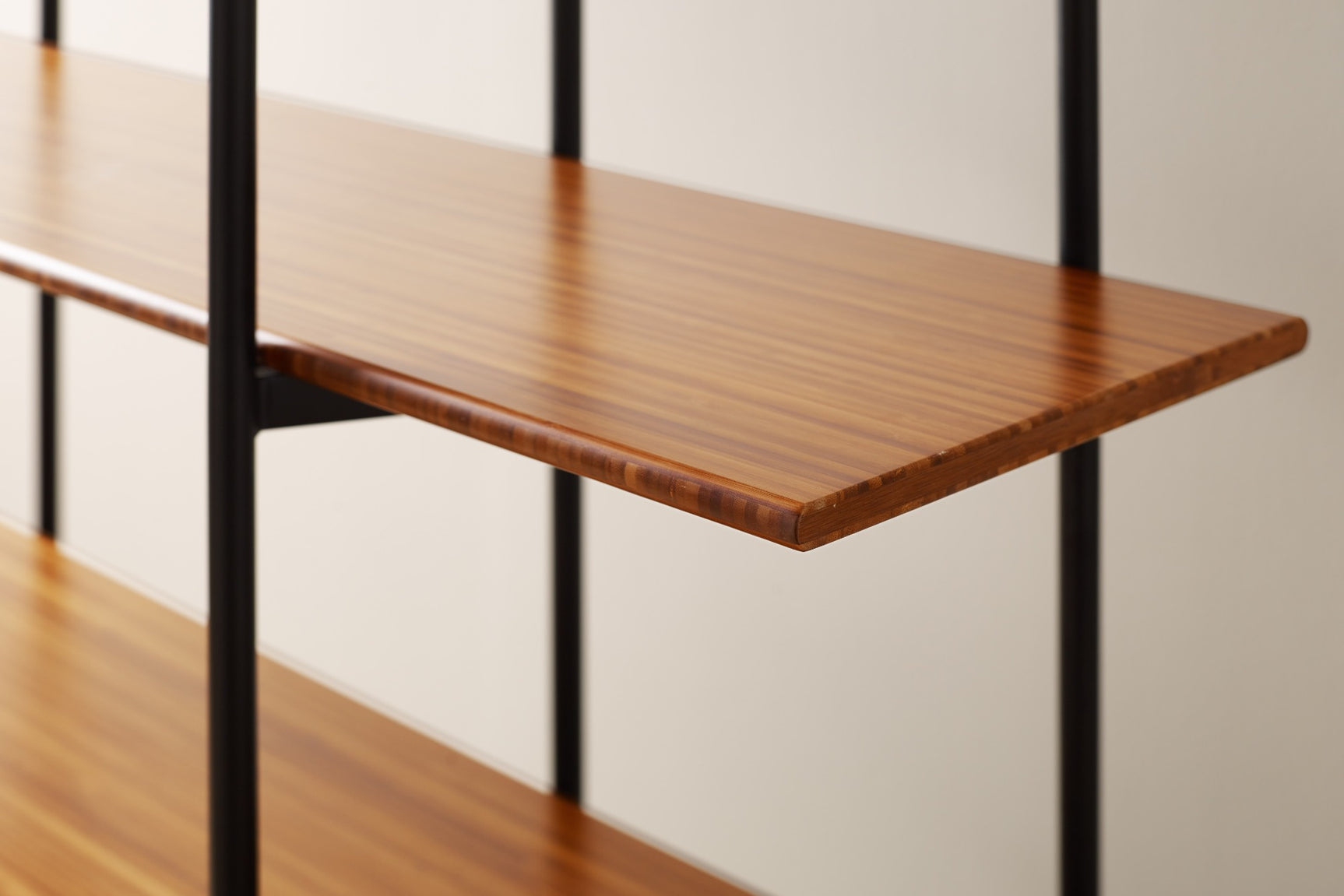 Studio Plus Solid Bamboo Metal Shelf