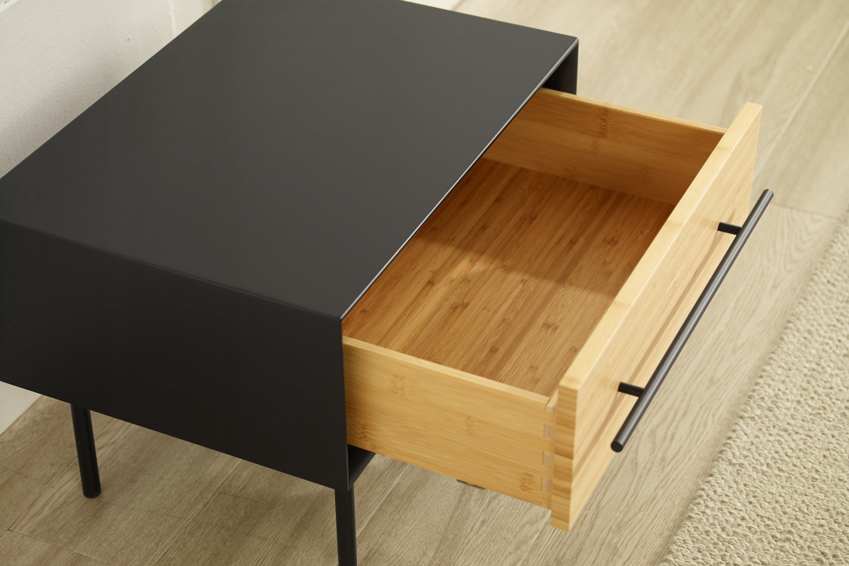 Santa Cruz Solid Moso Bamboo 1 Drawer Nightstand