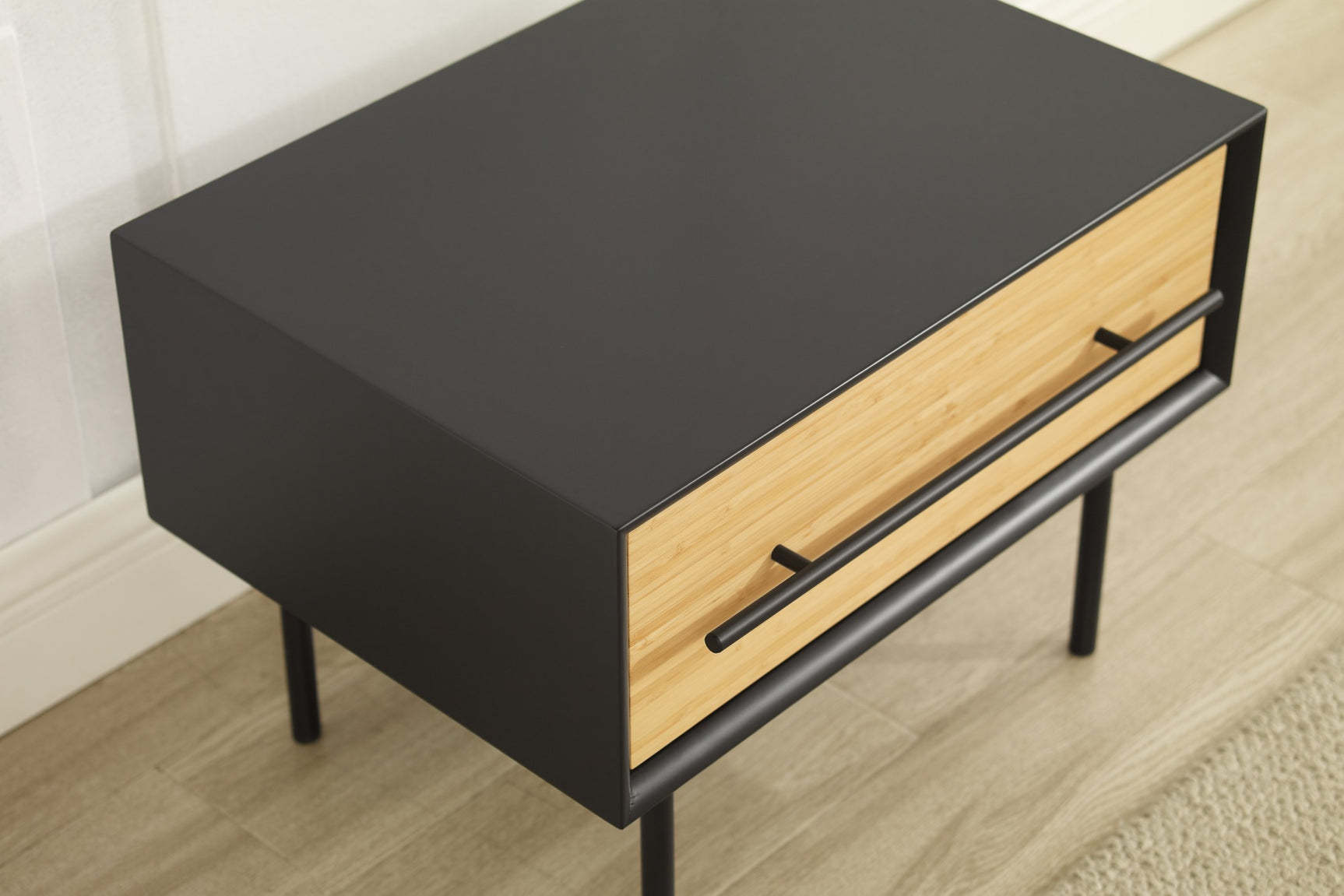Santa Cruz Solid Moso Bamboo 1 Drawer Nightstand