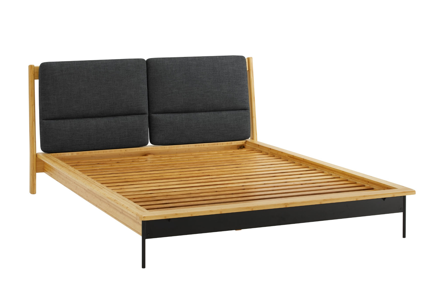 Santa Cruz Fabric Upholstered Bamboo Bed Frame