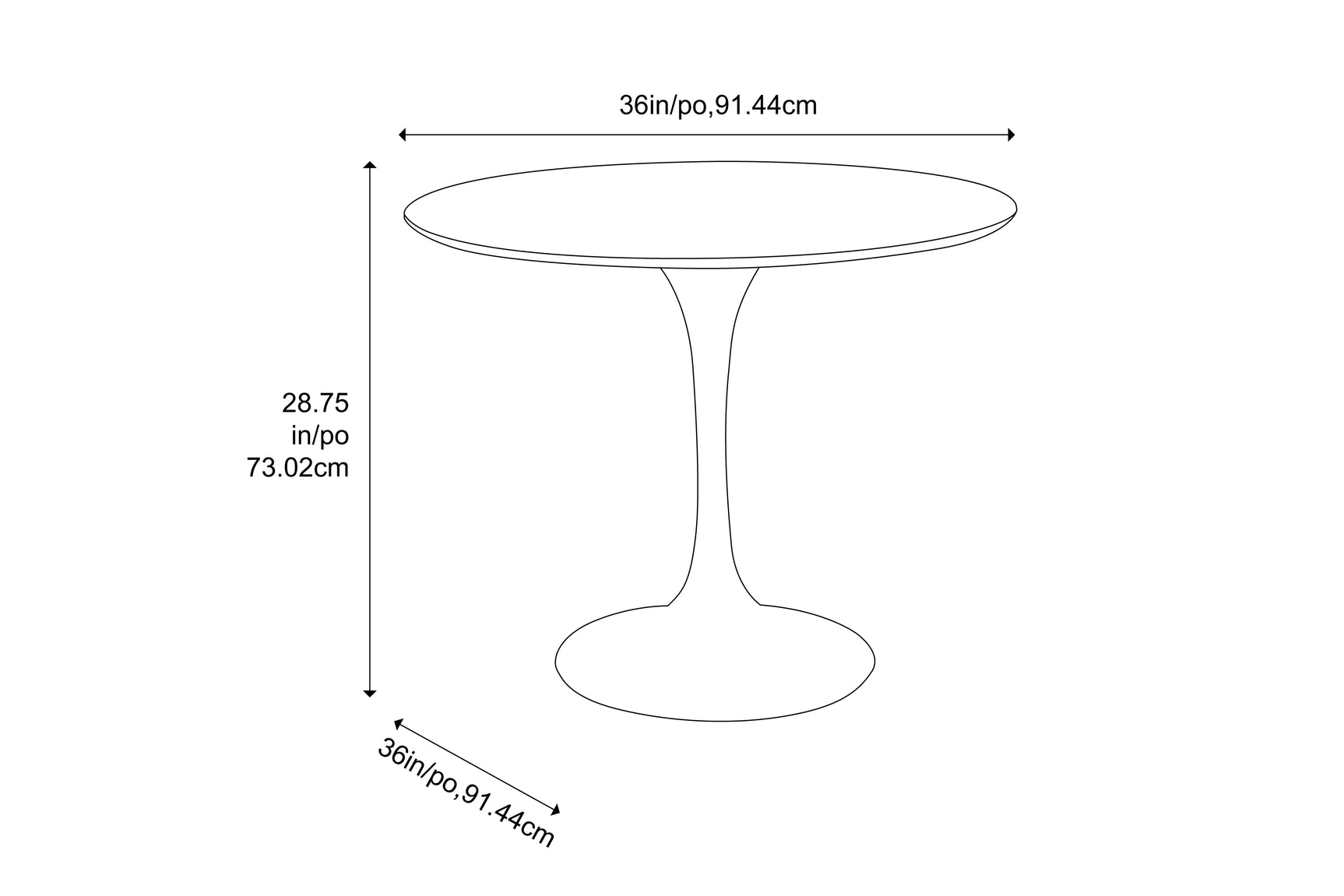 Soho Bamboo Round Table