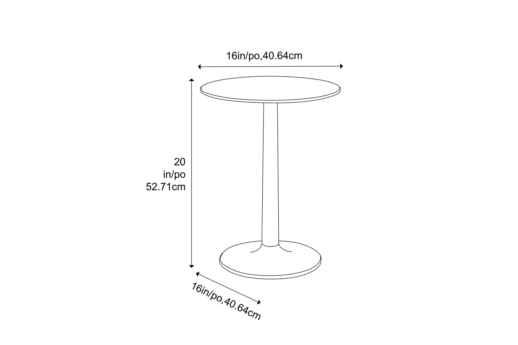 Sol Solid Bamboo Side Table